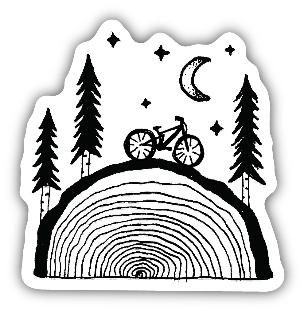 Biking Log Sticker