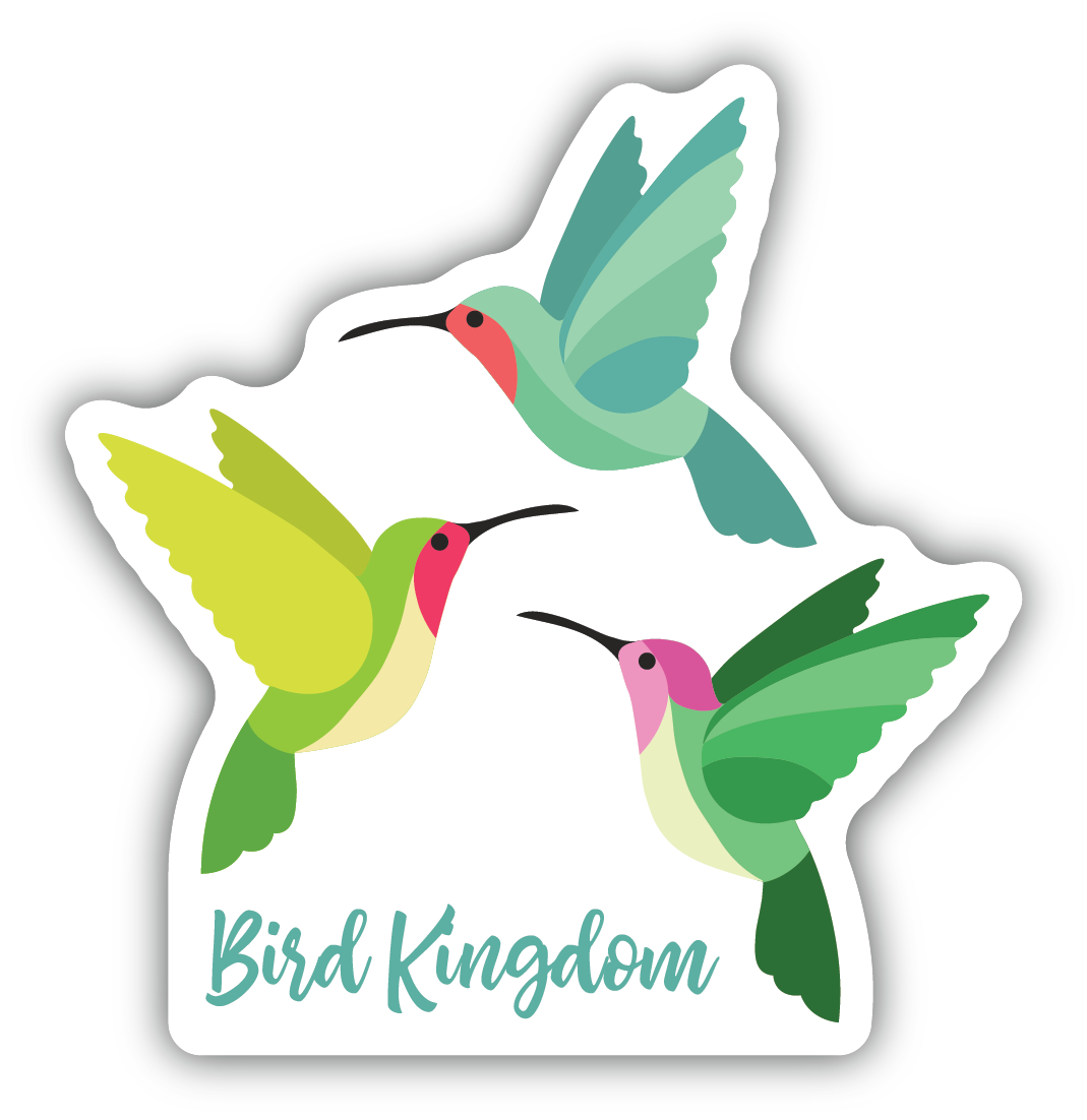 Multi-Hummingbird Bird Kingdom Sticker