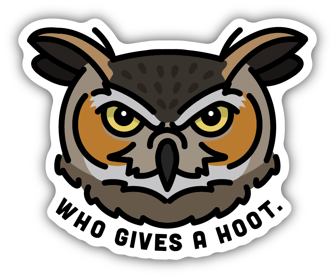 Who Gives A Hoot Sticker