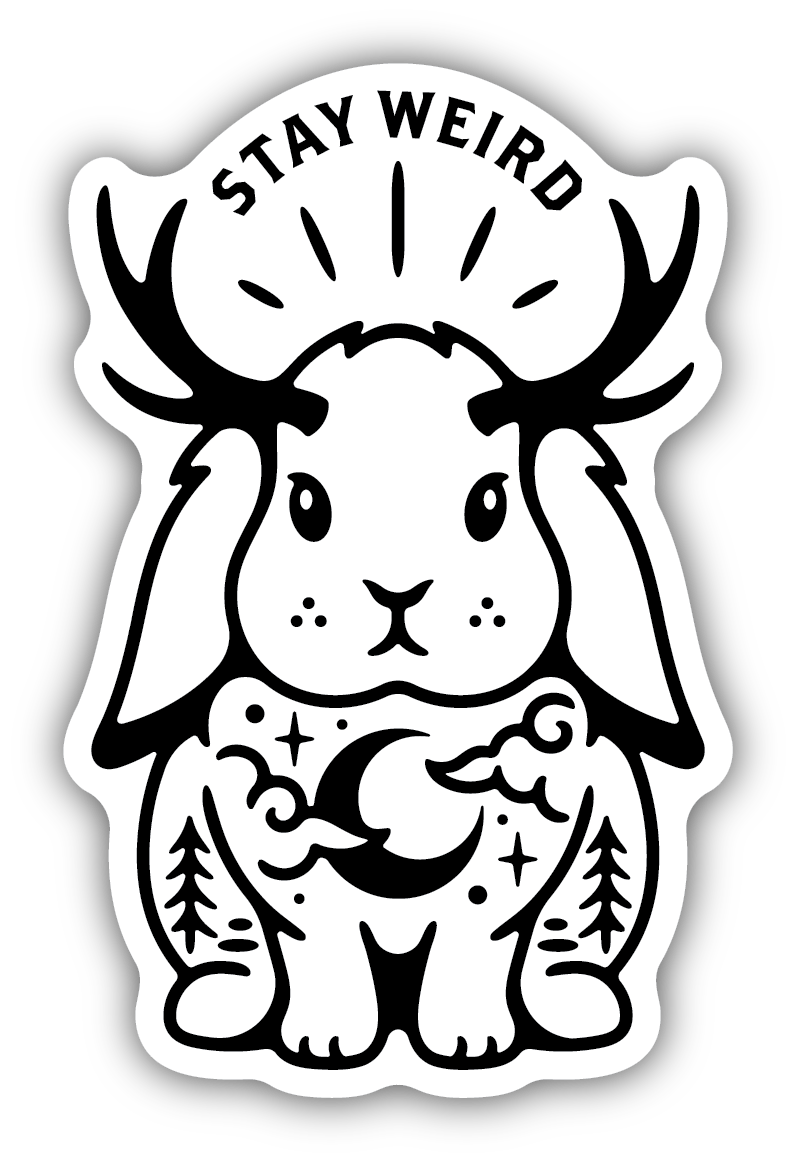 Stay Weird Jackalope Sticker
