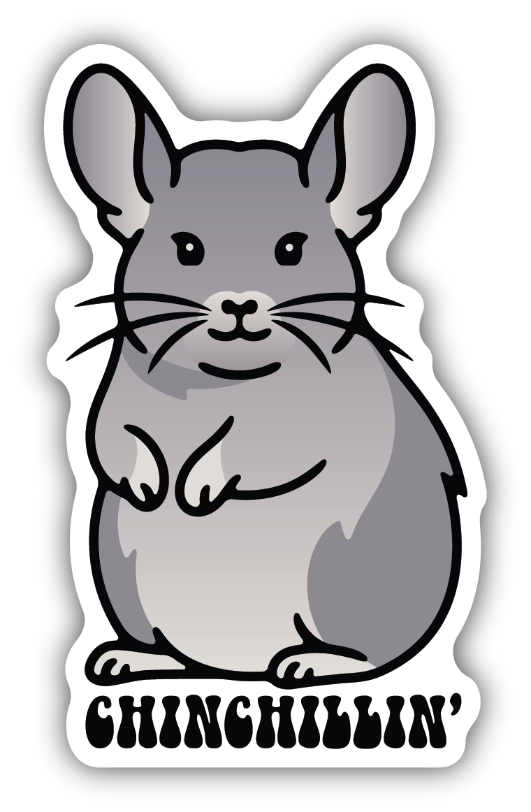 Chinchillin' Sticker