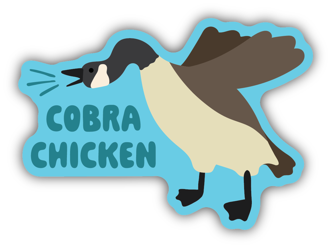 Cobra Chicken Goose Sticker
