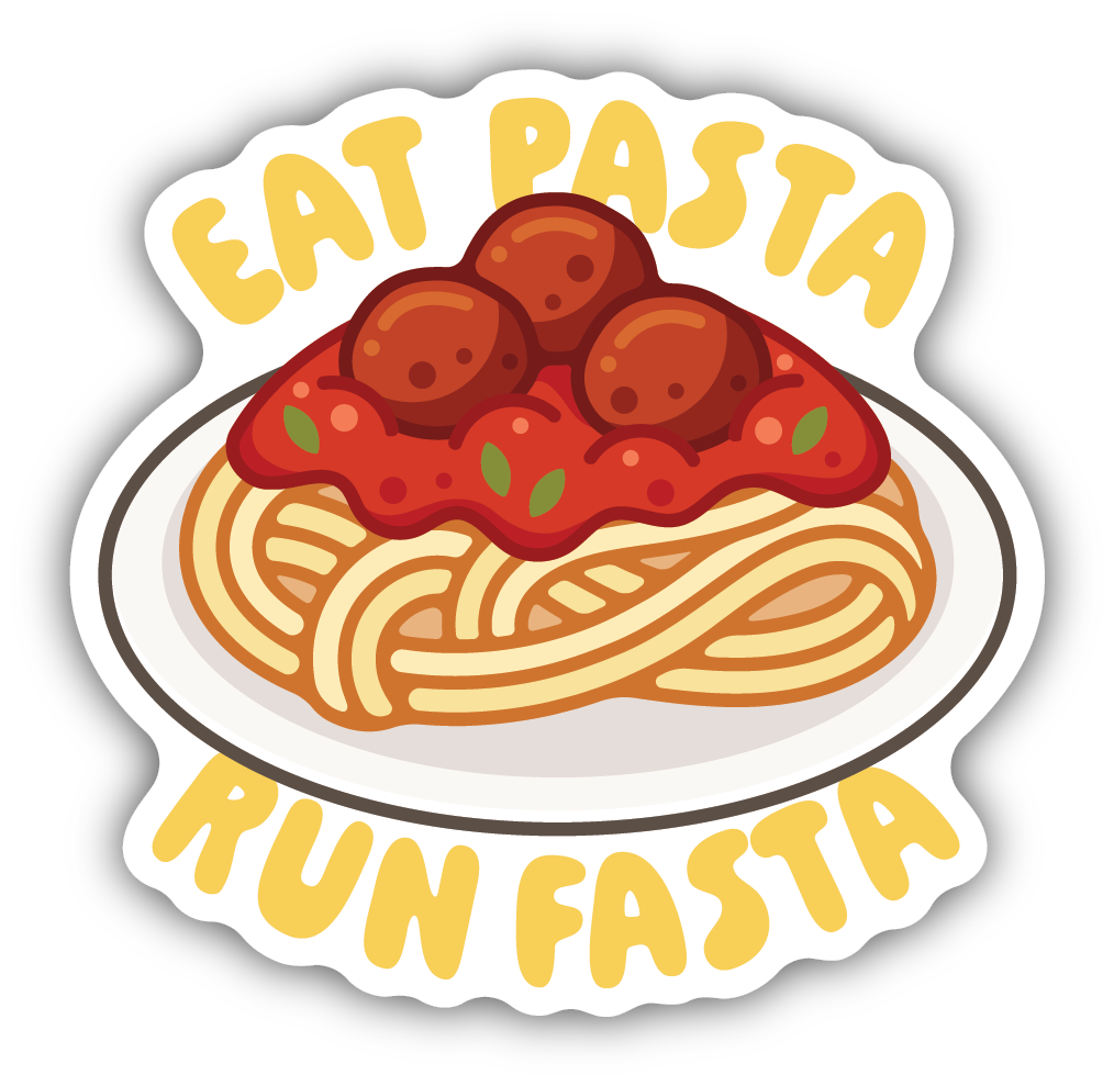 Eat Pasta Run Fasta Sticker