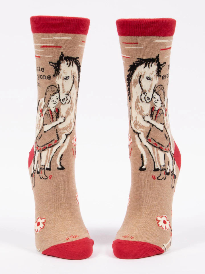 Horse - Women's I Hate Everyone Too Socks -