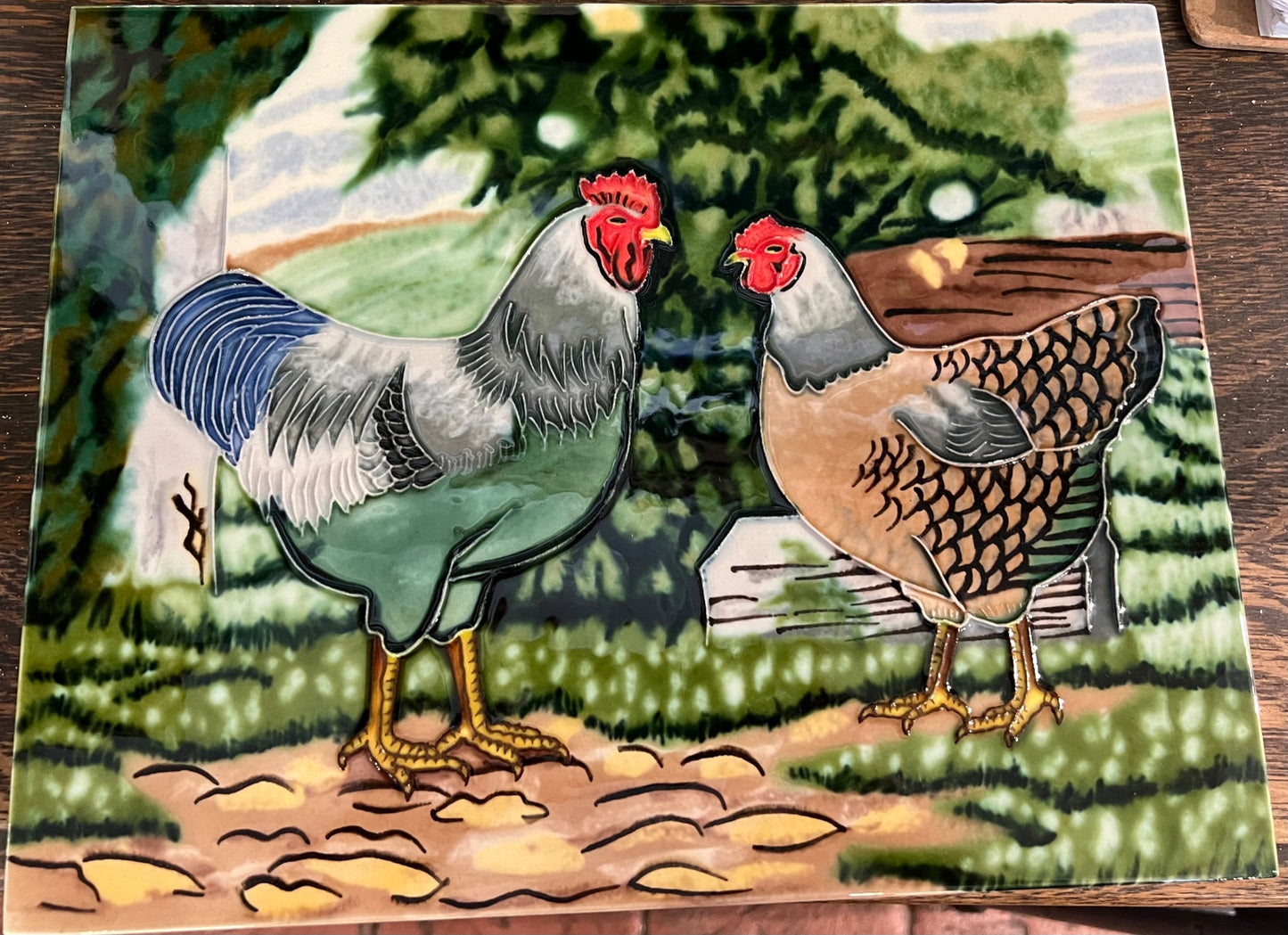 A Fine Pair Ceramic Tile