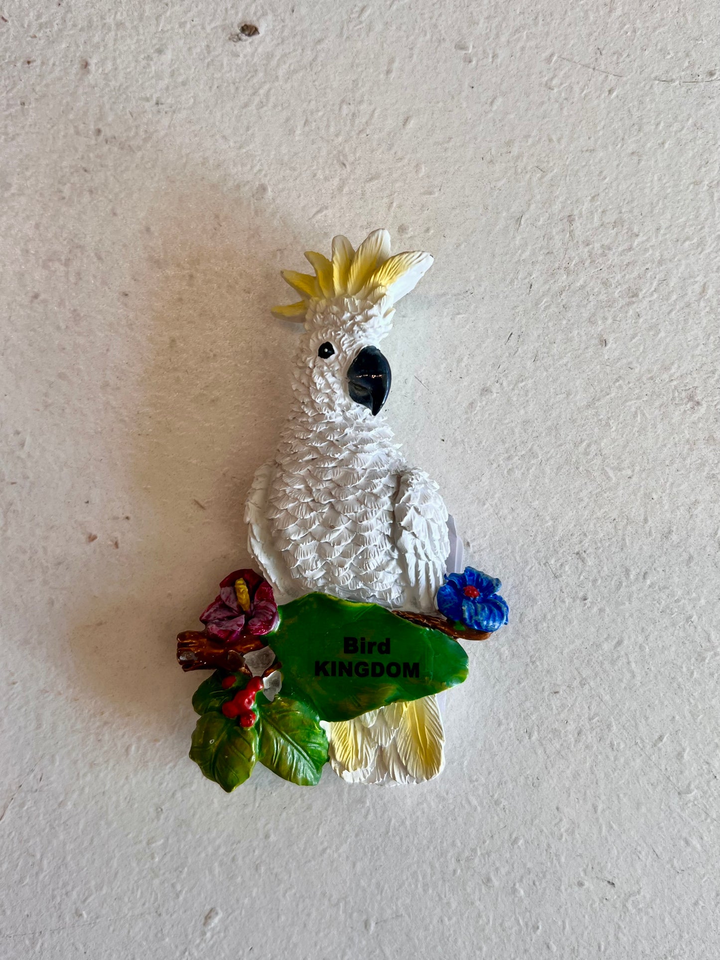 Ceramic Cockatoo Bird Kingdom Magnet