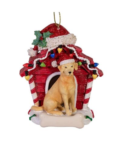 4" Yellow Lab Holiday Ornament