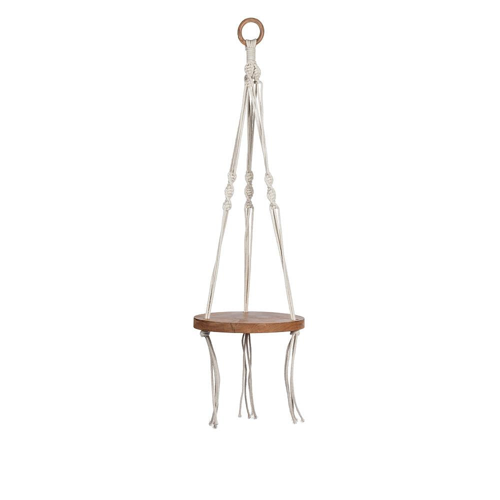 Macrame Planter Holder with Base