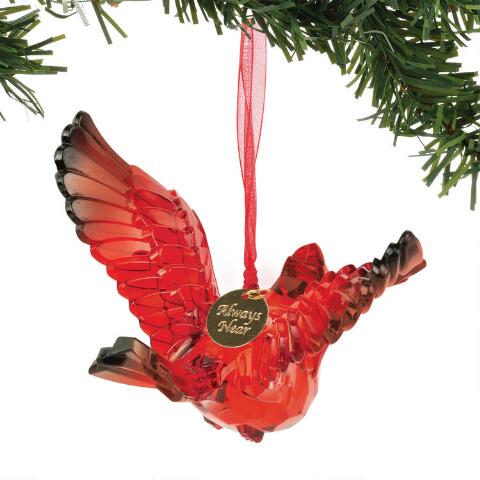 Acrylic Red Cardinal Ornament