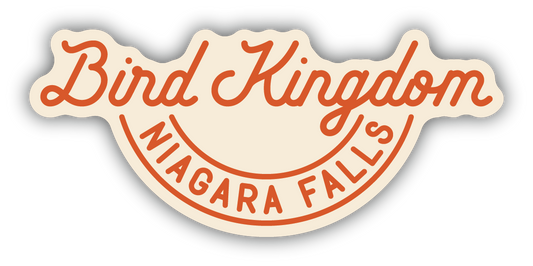 Bird Kingdom Red & White Sticker