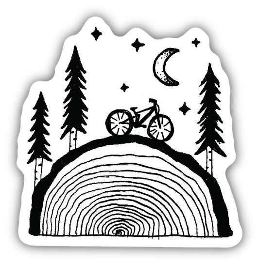 Biking Log Sticker