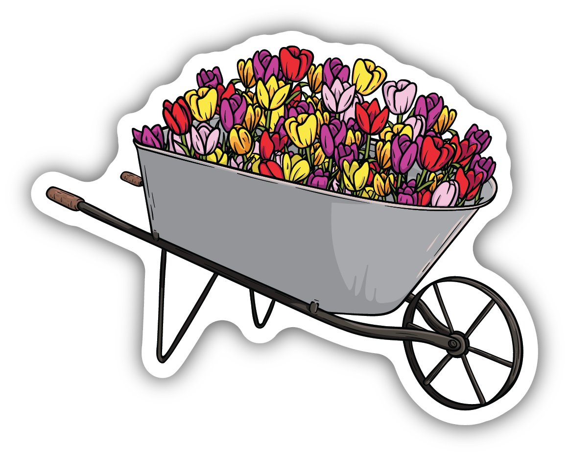 Tulip Wheelbarrow Sticker