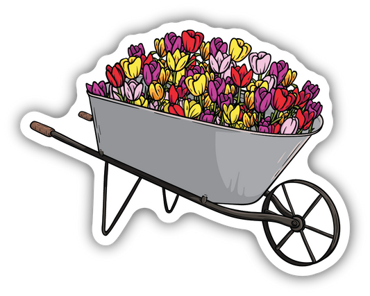 Tulip Wheelbarrow Sticker