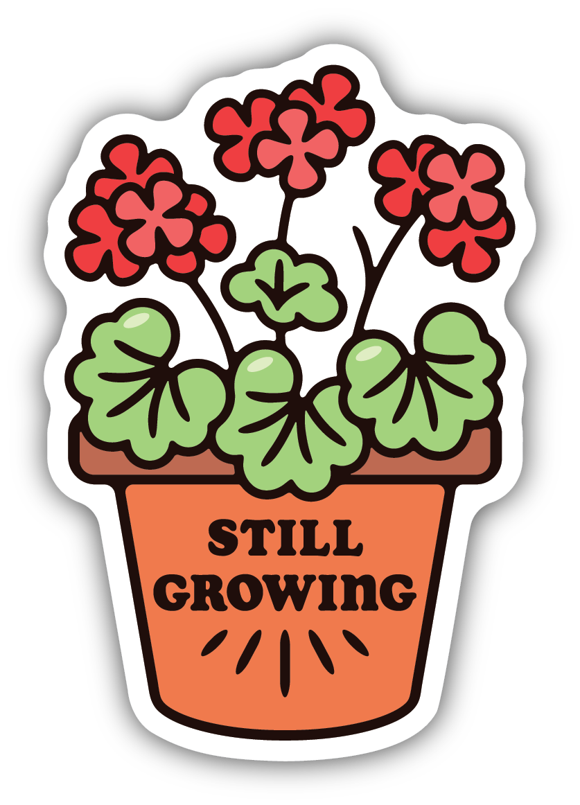 Still Growing Flower Sticker