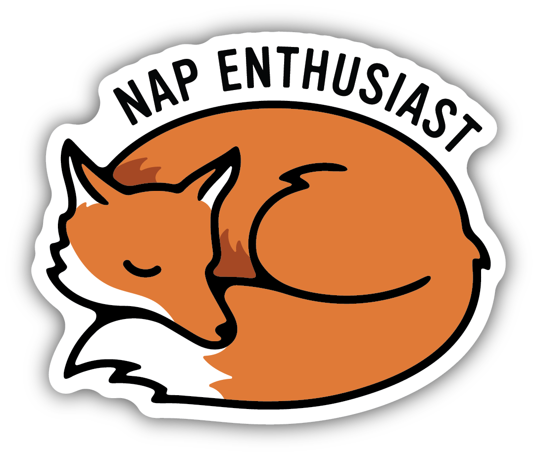 Nap Enthusiast Fox Sticker