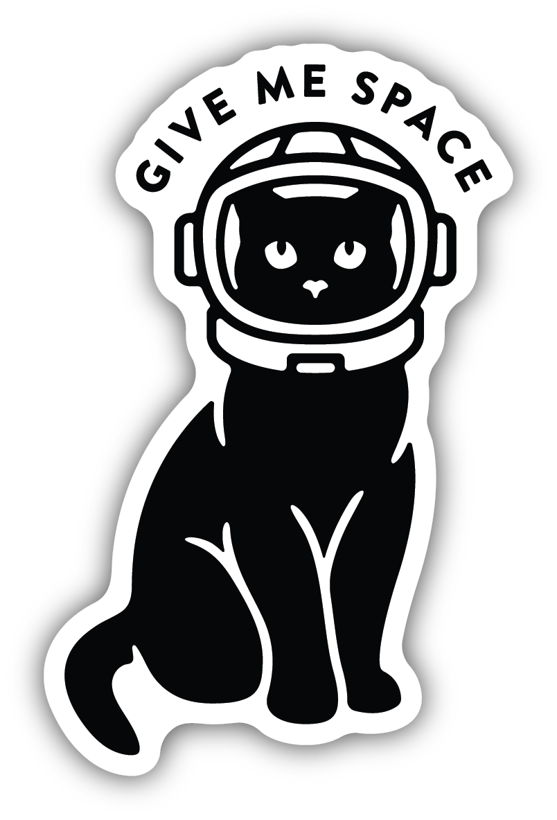 Give Me Space - Cat Sticker