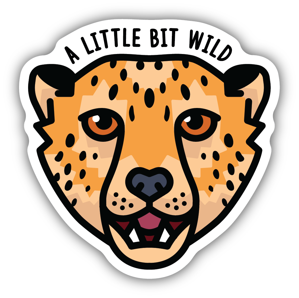 A Little Bit Wild Cheetah Sticker