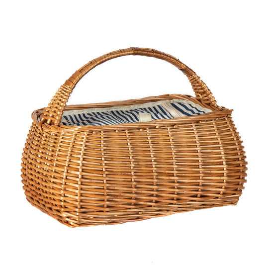Rectangular Willow Picnic Basket- Cooler Lining