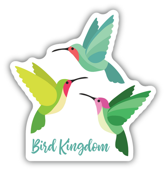 Multi-Hummingbird Bird Kingdom Sticker