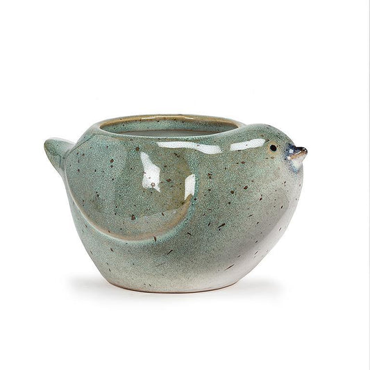 Small Bird Planter - Blue
