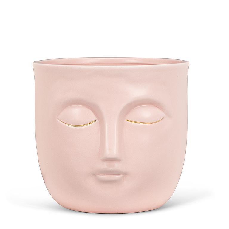 Large Sleeping Face Planter - Pink