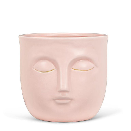 Large Sleeping Face Planter - Pink