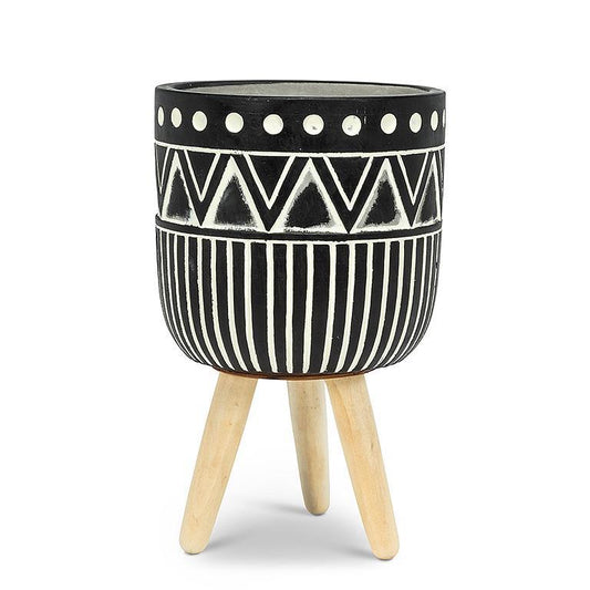 Large Dot & Line Tripod Planter