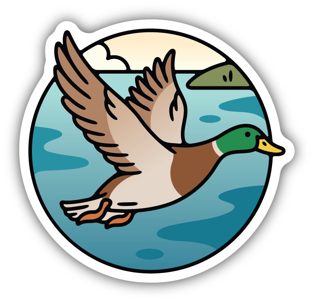 Mallard Flying Sticker