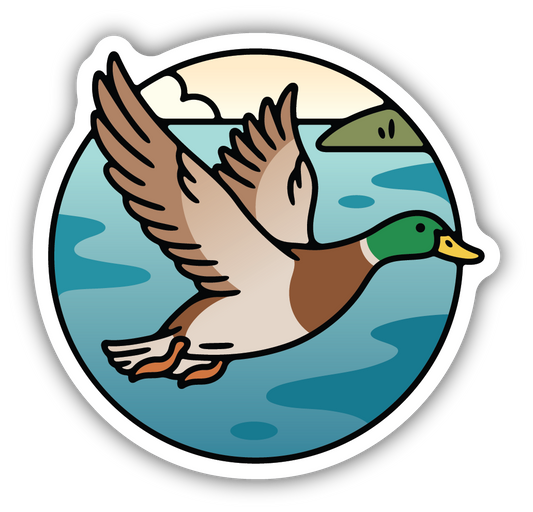 Mallard Flying Sticker