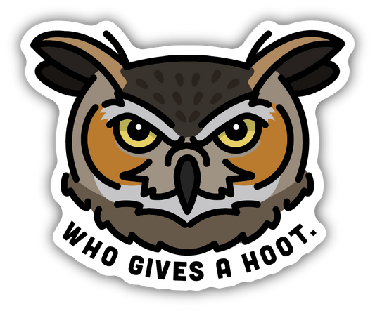 Who Gives A Hoot Sticker