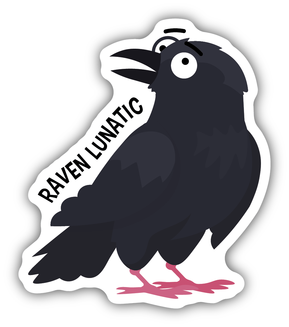 Raven Lunatic Sticker