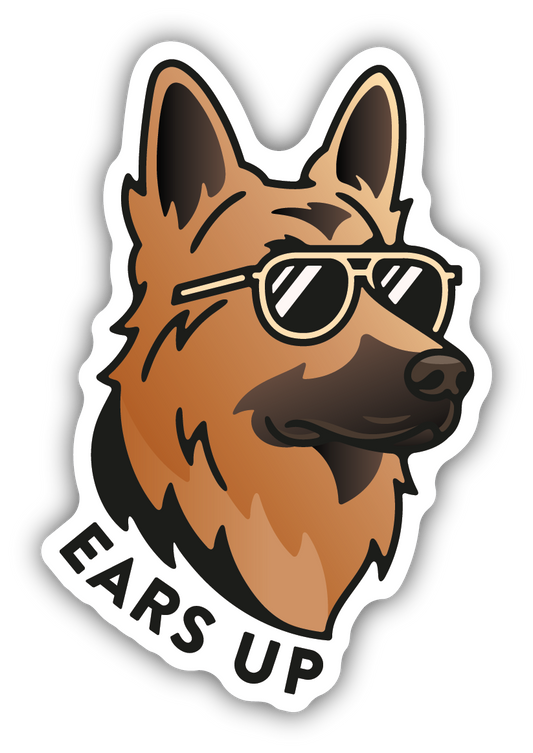 Ears Up - German Shepherd Sticker