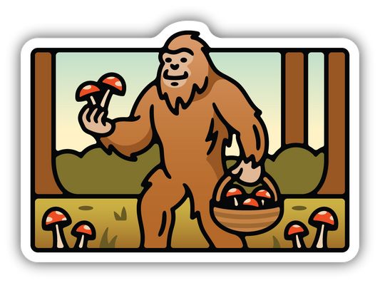 Mushroom Sasquatch Sticker