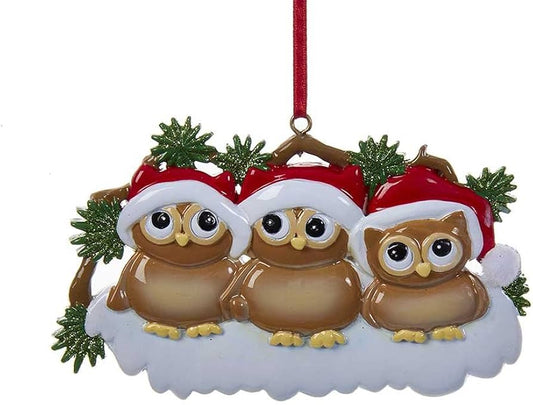 3 Owl Ornament