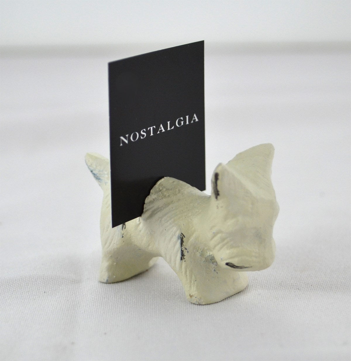 White Dog Card Holder