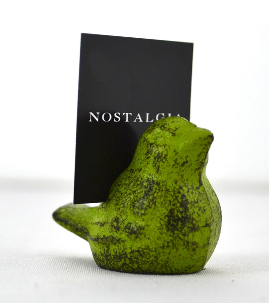Green Bird Card Holder