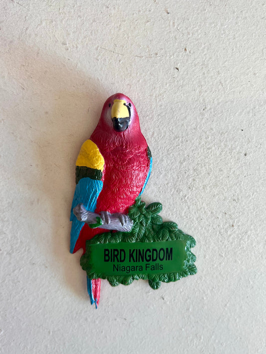 Rubber Scarlet Macaw Bird Kingdom Magnet