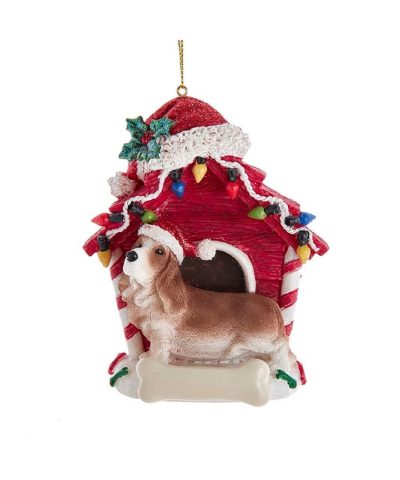 4" Basset Hound Holiday Ornament