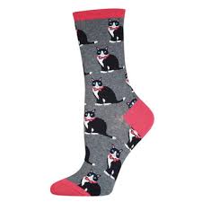 Tuxedo Cat - Women's Cotton Socks