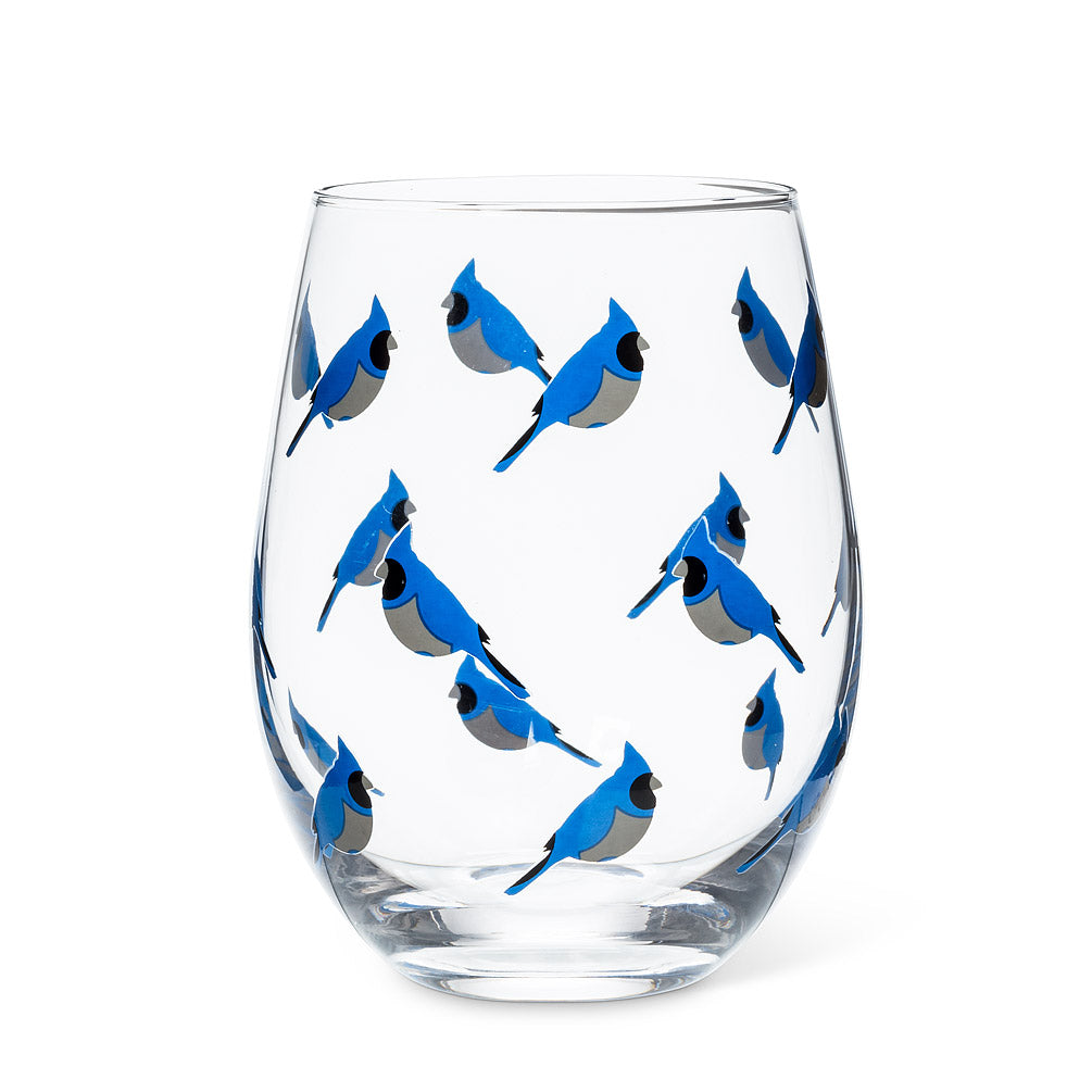 Blue Jay Stemless Goblet