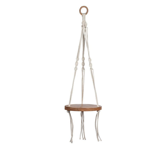 Macrame Planter Holder with Base