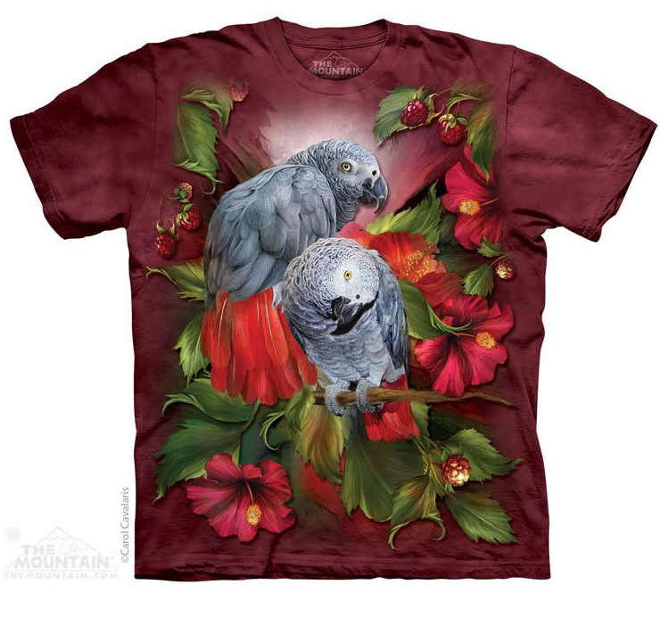 Adult African Grey Parrots Mountain T-Shirt